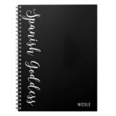 Spanische Göttin Moderne Personalisierte Zeitschri Notizblock (Vorderseite)