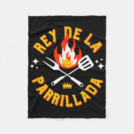 Spanische Grillen Rbeque Grill Fleecedecke (Vorderseite)