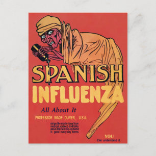 Spanische Grippe Postkarte