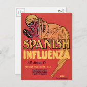Spanische Grippe Postkarte (Vorne/Hinten)