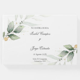 Spanische Grüne Einladung zur Hochzeit Gästebuch