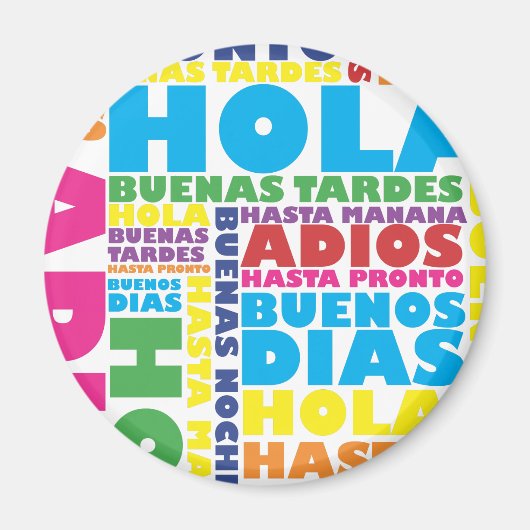 Spanische Grüße Magnet (Vorne)