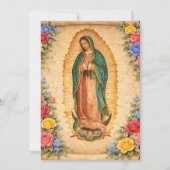Spanische Guadalupe Beileidskarten  Dankeskarte (Vorderseite)