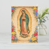 Spanische Guadalupe Beileidskarten  Dankeskarte (Stehend Vorderseite)