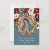 Spanische Guadalupe Foto Beerdigung Gebete Heilige Ankündigung (Vorderseite)