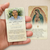 Spanische Guadalupe-Gebets-Gedenkfoto-Karten
