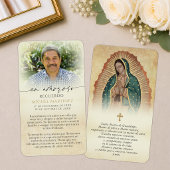 Spanische Guadalupe-Gebets-Gedenkfoto-Karten