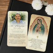 Spanische Guadalupe-Gebets-Gedenkfoto-Karten