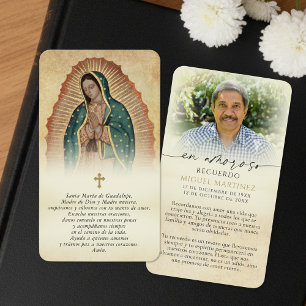 Spanische Guadalupe-Gebets-Gedenkfoto-Karten