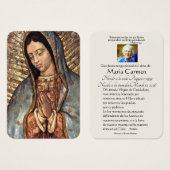 Spanische Guadalupe Mary Beerdigung Gebete Heilige (Vorne & Hinten)