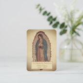 Spanische Guadalupe Mary Beerdigung Gebete Heilige Platzkarte (Stehend Vorderseite)