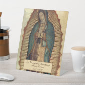 Spanische Guadalupe Mary Beerdigung Gebete Heilige Sockelschild (In SItu)