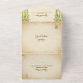 Spanische handgemalte Wasserfarbe Altes Mexiko Hoc All In One Einladung (Außenbereich)