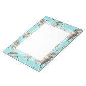 Spanische Hengste: Aqua Hintergrund Notizblock (angewinkelt)