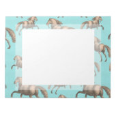 Spanische Hengste: Aqua Hintergrund Notizblock (Vorderseite)