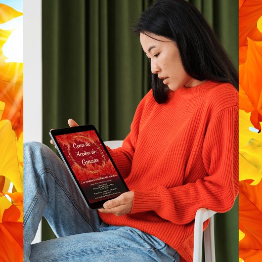 Spanische Herbstlaube Glitzer Erntedank Abendessen Einladung