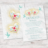 Spanische Herz-Blume taucht mexikanische Hochzeit Einladung