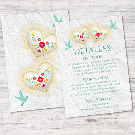 Spanische Herz-Blume taucht mexikanische Hochzeit  Einladung