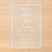 Spanische Hochzeit Acryleinladungen (Vorderseite)