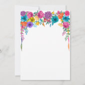 Spanische Hochzeit Bright Fiesta Blume Nuestra Bod Einladung (Rückseite)