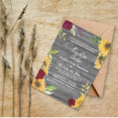 Spanische Hochzeit Burgund Sonnenblume Nuestra Bod Einladung