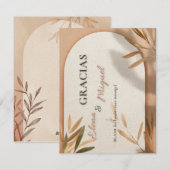 Spanische Hochzeit Dankeskarte Einladung (Vorne/Hinten)