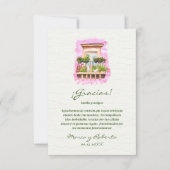 Spanische Hochzeit der Wasserfarbe Hacienda Dankeskarte (Vorderseite)