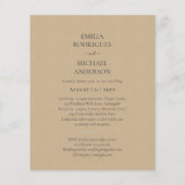 Spanische Hochzeit Einladung BILINGUAL Nuestra Bod (Rückseite)