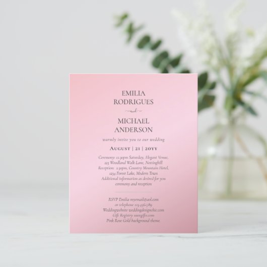 Spanische Hochzeit Einladung BILINGUAL Nuestra Bod (Stehend Vorderseite)