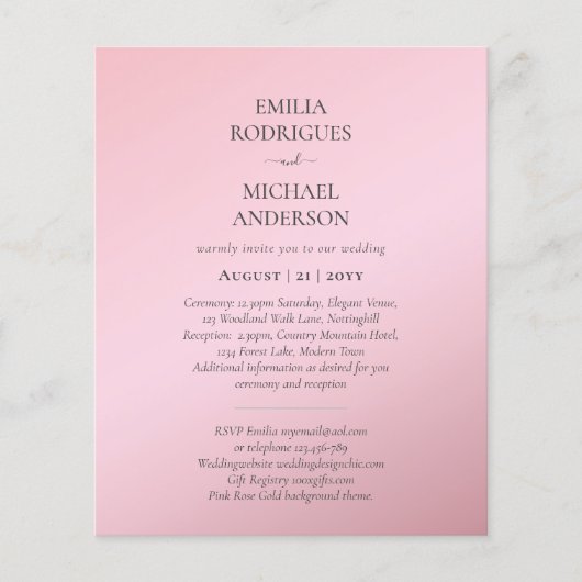 Spanische Hochzeit Einladung BILINGUAL Nuestra Bod (Vorderseite)