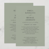 Spanische Hochzeit Einladung BILINGUAL Nuestra Bod (Vorne/Hinten)