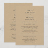 Spanische Hochzeit Einladung BILINGUAL Nuestra Bod (Vorne/Hinten)