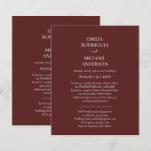 Spanische Hochzeit Einladung BILINGUAL Nuestra Bod (Vorne/Hinten)