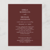 Spanische Hochzeit Einladung BILINGUAL Nuestra Bod (Rückseite)