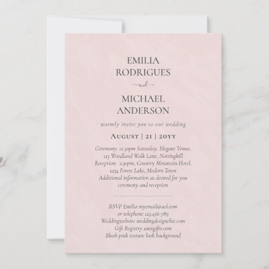 Spanische Hochzeit Einladung BILINGUAL Nuestra Bod (Vorderseite)