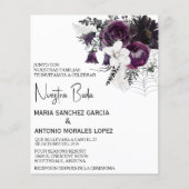 Spanische Hochzeit Halloween Blume Nuestra Boda Flyer (Vorne)