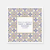 Spanische Hochzeit in Yellow Tile V1 Serviette (Vorderseite)