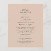 Spanische Hochzeit lädt BILINGUAL Budget Boda ein Flyer (Hinten)