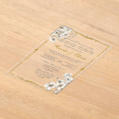 Spanische Hochzeit mit Acrylblütenblumen Acryleinladungen (Ablage )