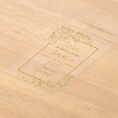 Spanische Hochzeit mit Akrylgold Acryleinladungen (Ablage )