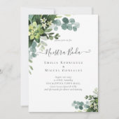 Spanische Hochzeit NUESTRA BODA Eukalyptus Greener (Vorderseite)
