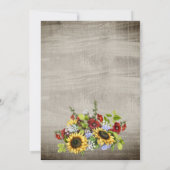 Spanische Hochzeit Sonnenblume Burgundy Nuestra Bo Einladung (Rückseite)