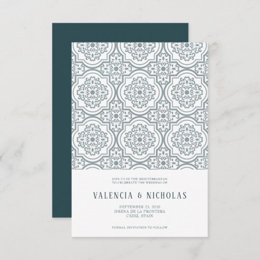 Spanische Hochzeit speichern das Datum Save The Date (Vorne/Hinten)