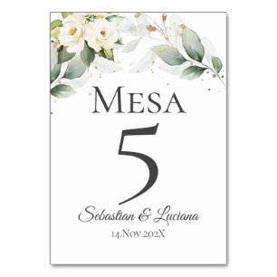 Spanische Hochzeit Tischnummer