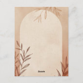 Spanische Hochzeitsdetails Karte Terrakotta-Torbog (Rückseite)