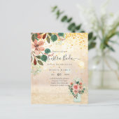 Spanische Hochzeitseinladungen Burgund Floral (Stehend Vorderseite)