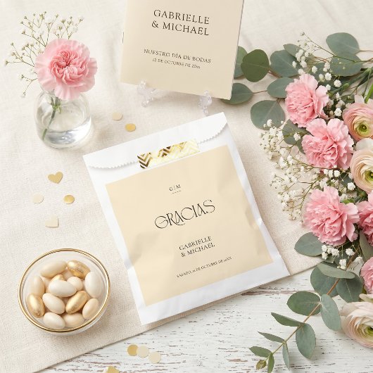 Spanische Hochzeitserinnerungstasche Danke Geschenktütchen