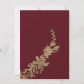 Spanische Hochzeitsfeier mit Blumenblättern Einladung (Rückseite)