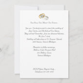 Spanische Hochzeitsreise "Gold Bands & Coins" Einladung (Rückseite)