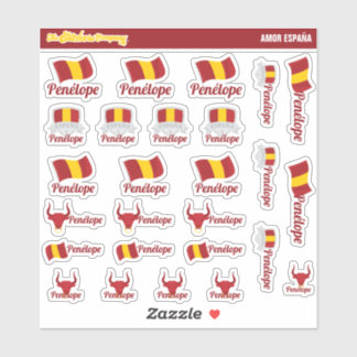 Spanische Individuelle Name Labels | Spanien